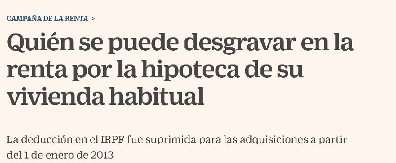 Desgravar hipoteca IRPF